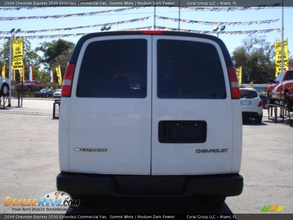 2004 Chevrolet Express 3500 Extended Commercial Van Summit White / Medium Dark Pewter Photo #5