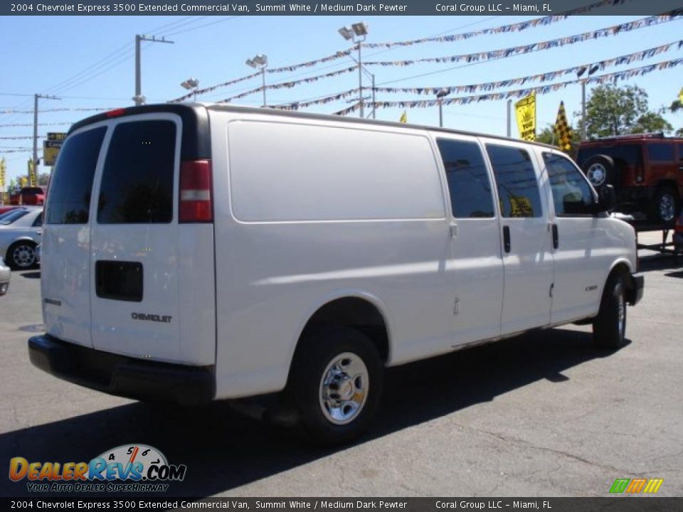 2004 Chevrolet Express 3500 Extended Commercial Van Summit White / Medium Dark Pewter Photo #6