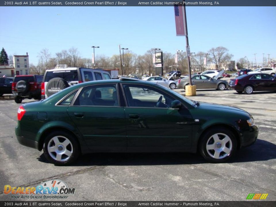 2003 Audi A4 1.8T quattro Sedan Goodwood Green Pearl Effect / Beige Photo #6