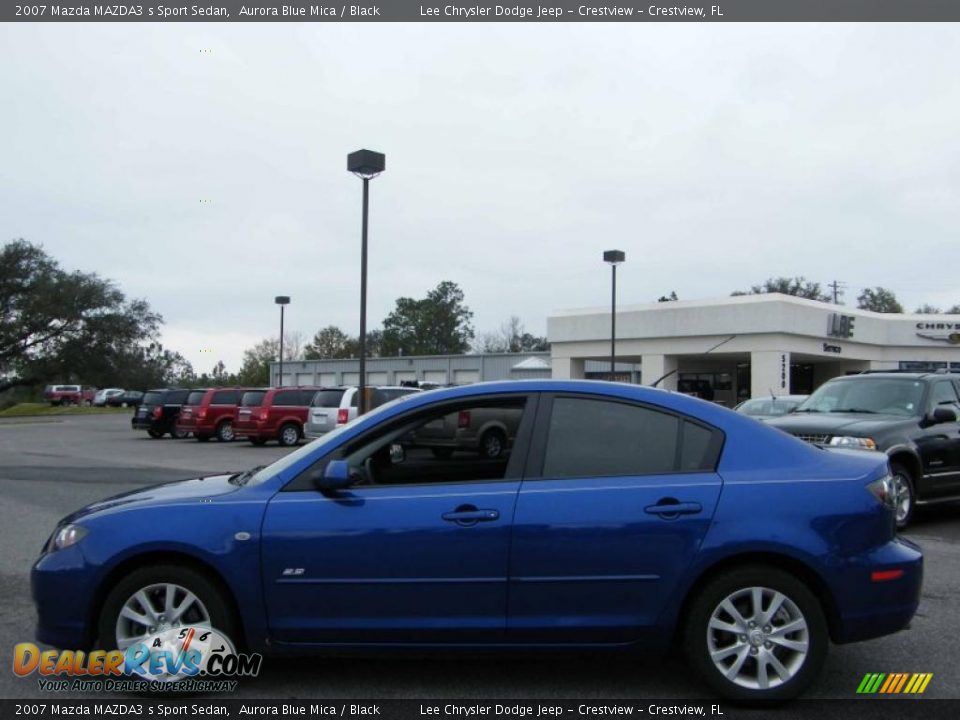 2007 Mazda MAZDA3 s Sport Sedan Aurora Blue Mica / Black Photo #2