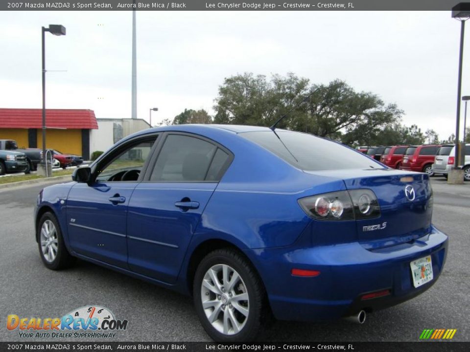 2007 Mazda MAZDA3 s Sport Sedan Aurora Blue Mica / Black Photo #3