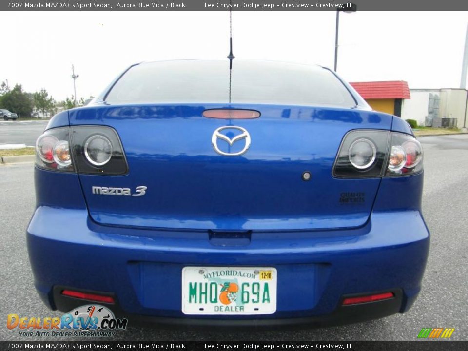 2007 Mazda MAZDA3 s Sport Sedan Aurora Blue Mica / Black Photo #4