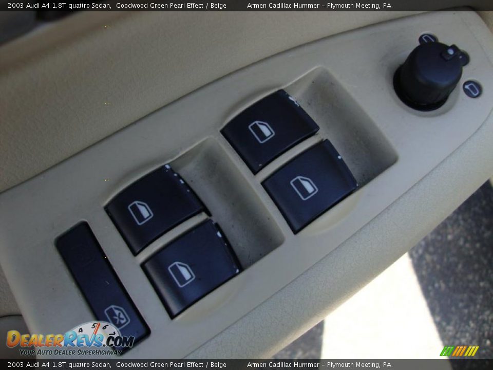 2003 Audi A4 1.8T quattro Sedan Goodwood Green Pearl Effect / Beige Photo #14