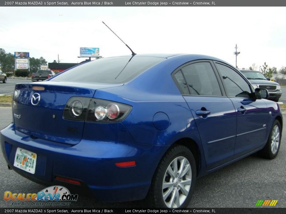 2007 Mazda MAZDA3 s Sport Sedan Aurora Blue Mica / Black Photo #5