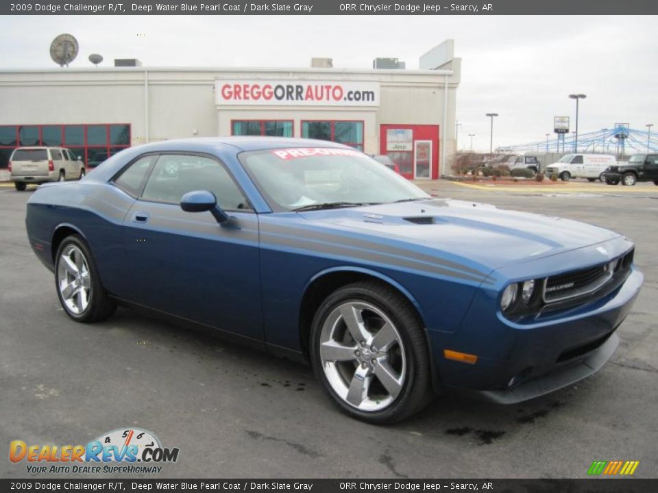 2009 Dodge Challenger R/T Deep Water Blue Pearl Coat / Dark Slate Gray Photo #1