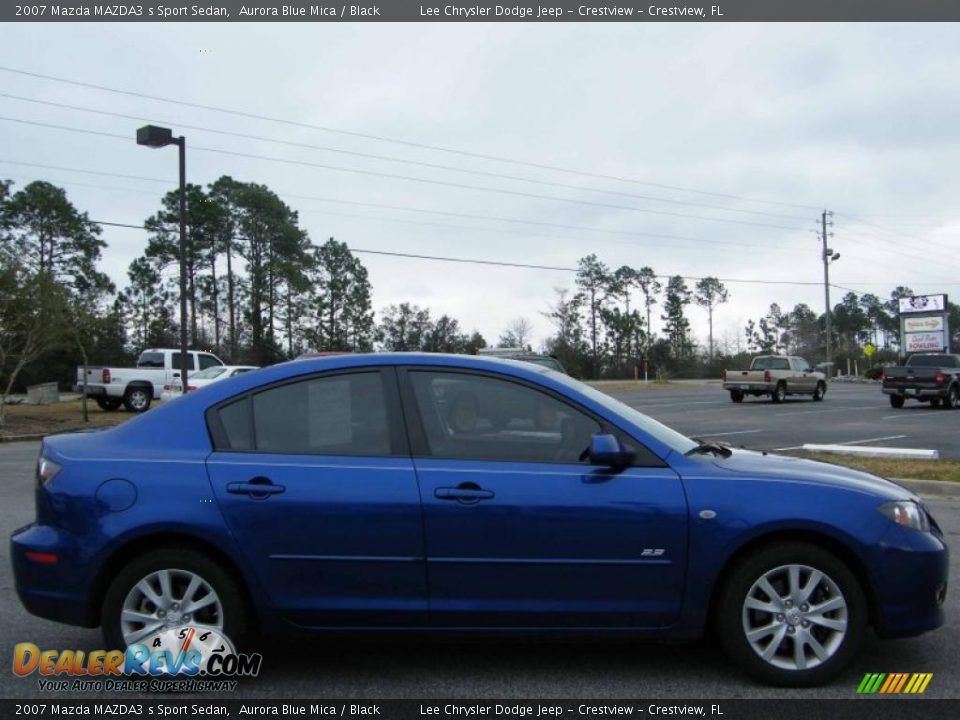 2007 Mazda MAZDA3 s Sport Sedan Aurora Blue Mica / Black Photo #6