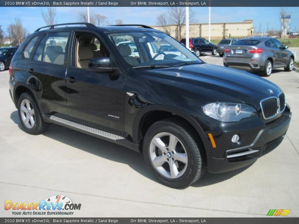 2010 BMW X5 xDrive30i Black Sapphire Metallic / Sand Beige Photo #2