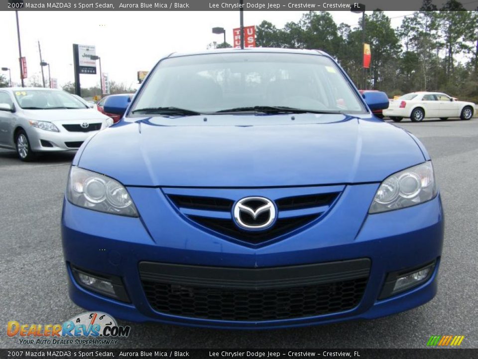 2007 Mazda MAZDA3 s Sport Sedan Aurora Blue Mica / Black Photo #8
