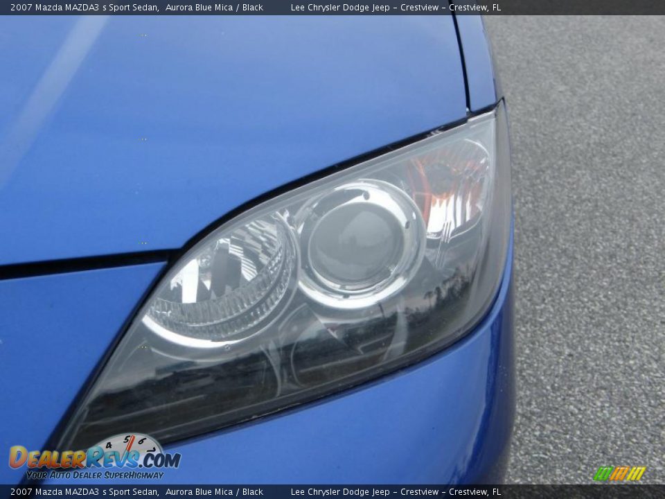 2007 Mazda MAZDA3 s Sport Sedan Aurora Blue Mica / Black Photo #9