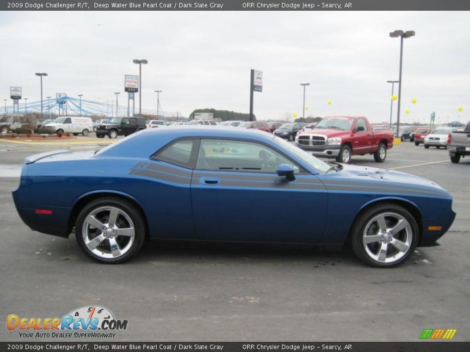 2009 Dodge Challenger R/T Deep Water Blue Pearl Coat / Dark Slate Gray Photo #5