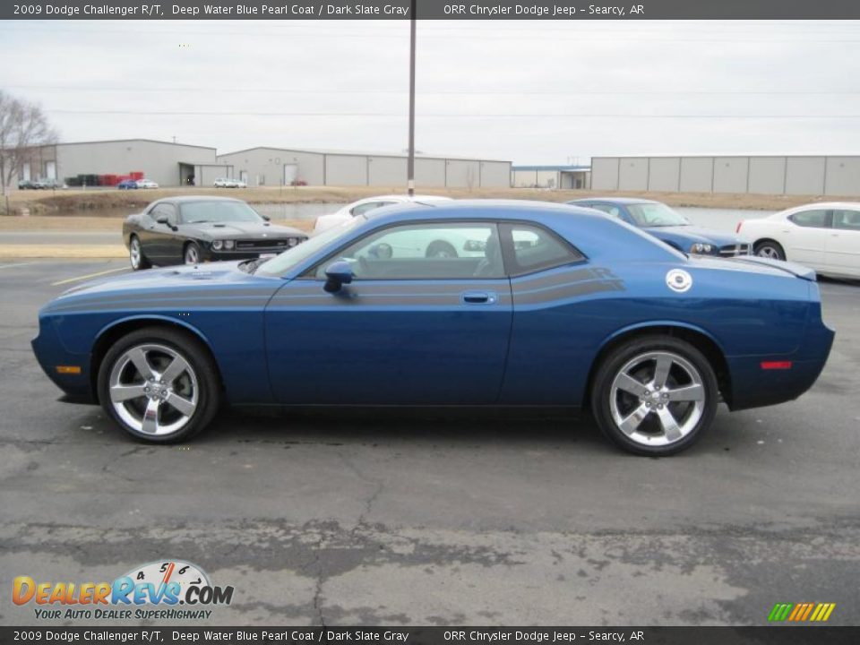 2009 Dodge Challenger R/T Deep Water Blue Pearl Coat / Dark Slate Gray Photo #6