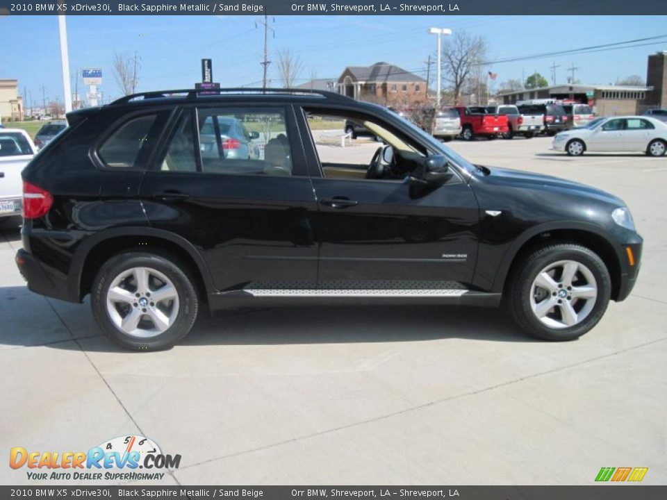2010 BMW X5 xDrive30i Black Sapphire Metallic / Sand Beige Photo #4
