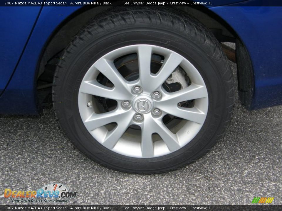 2007 Mazda MAZDA3 s Sport Sedan Aurora Blue Mica / Black Photo #11