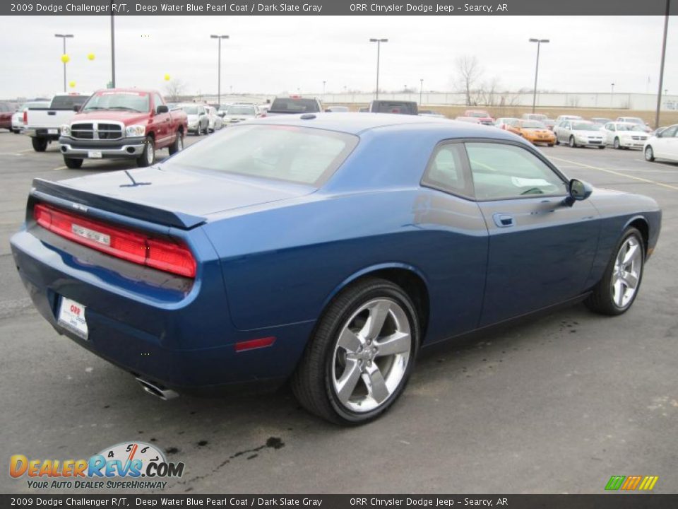 2009 Dodge Challenger R/T Deep Water Blue Pearl Coat / Dark Slate Gray Photo #8