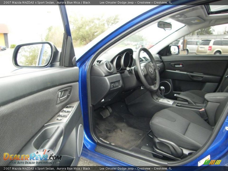 2007 Mazda MAZDA3 s Sport Sedan Aurora Blue Mica / Black Photo #12