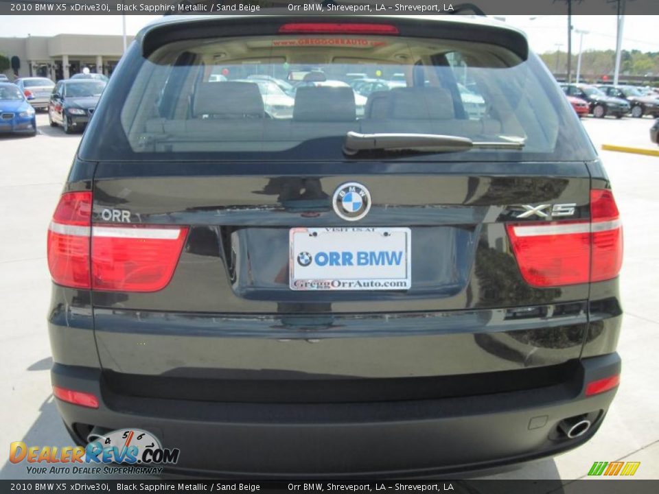 2010 BMW X5 xDrive30i Black Sapphire Metallic / Sand Beige Photo #6