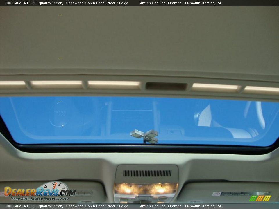 2003 Audi A4 1.8T quattro Sedan Goodwood Green Pearl Effect / Beige Photo #23