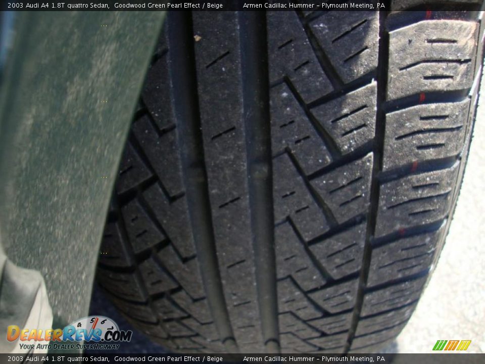 2003 Audi A4 1.8T quattro Sedan Goodwood Green Pearl Effect / Beige Photo #27