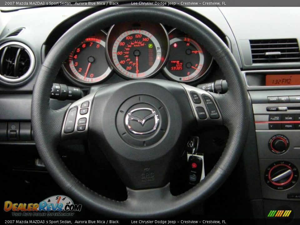 2007 Mazda MAZDA3 s Sport Sedan Aurora Blue Mica / Black Photo #18