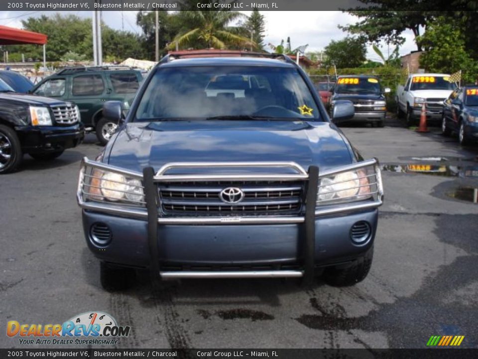 2003 Toyota Highlander V6 Bluestone Metallic / Charcoal Photo #2