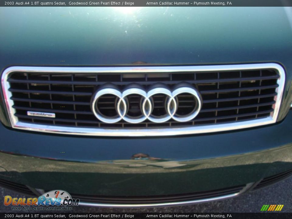 2003 Audi A4 1.8T quattro Sedan Goodwood Green Pearl Effect / Beige Photo #30