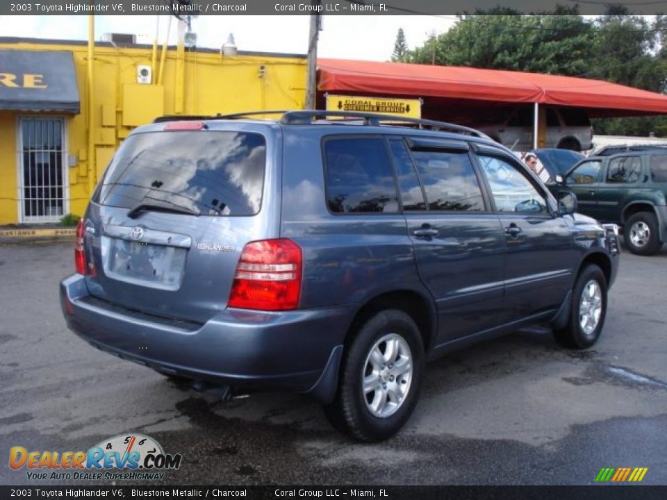 2003 Toyota Highlander V6 Bluestone Metallic / Charcoal Photo #6