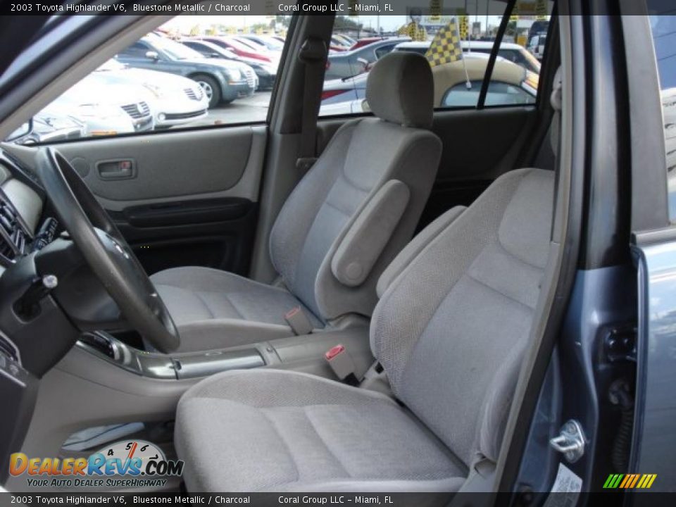 2003 Toyota Highlander V6 Bluestone Metallic / Charcoal Photo #8