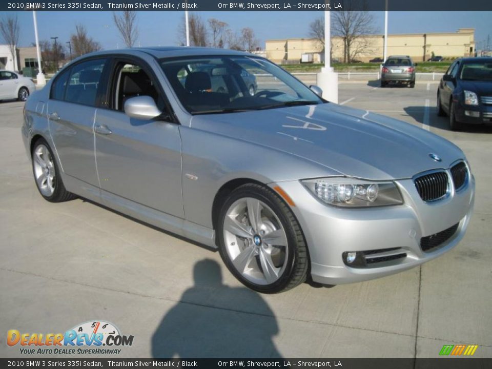 2010 BMW 3 Series 335i Sedan Titanium Silver Metallic / Black Photo #2
