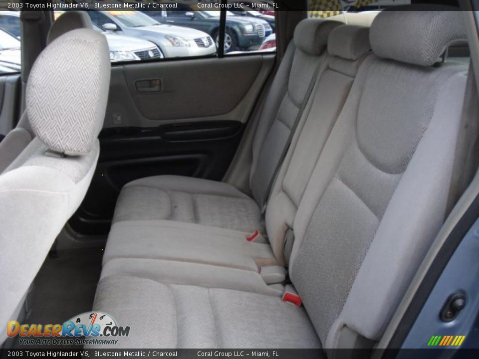 2003 Toyota Highlander V6 Bluestone Metallic / Charcoal Photo #9