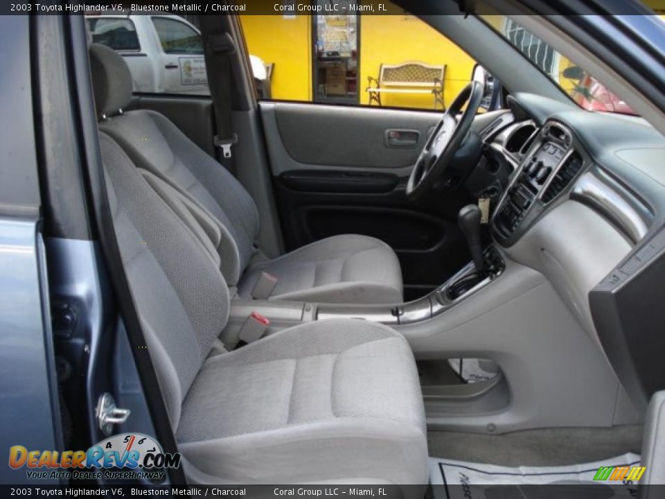 2003 Toyota Highlander V6 Bluestone Metallic / Charcoal Photo #12