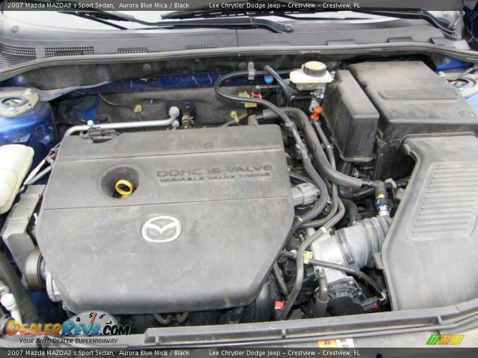 2007 Mazda MAZDA3 s Sport Sedan Aurora Blue Mica / Black Photo #28
