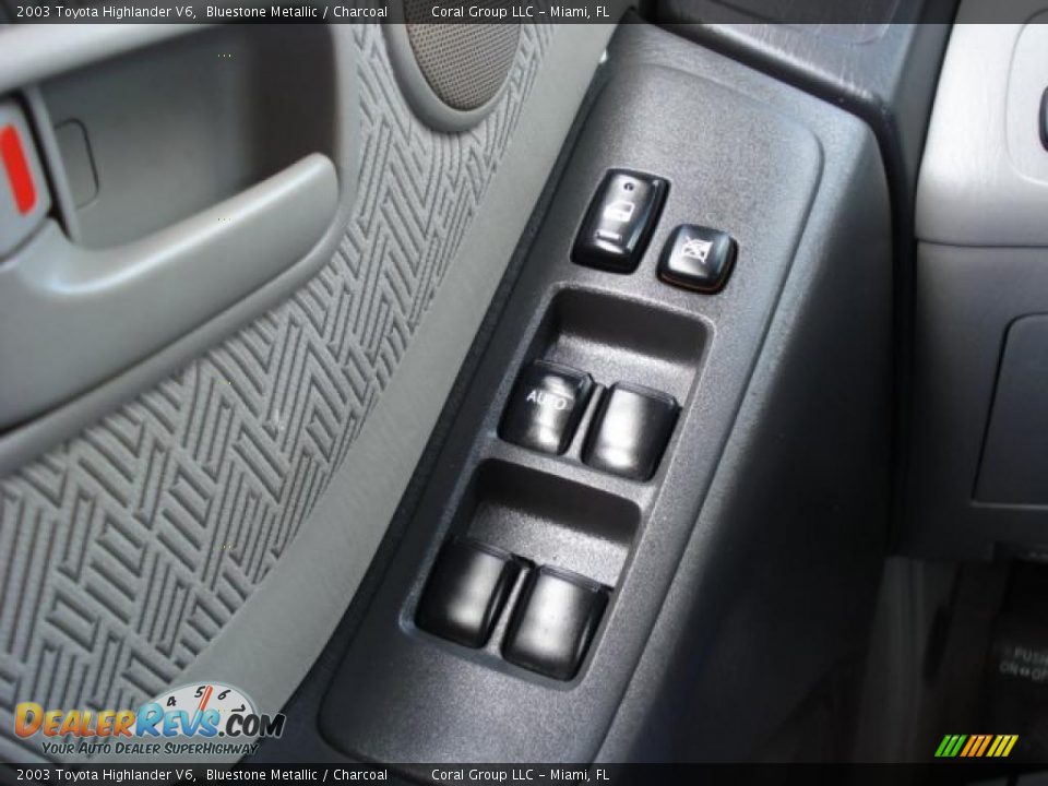 2003 Toyota Highlander V6 Bluestone Metallic / Charcoal Photo #15