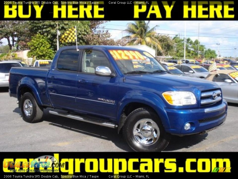 2006 Toyota Tundra SR5 Double Cab Spectra Blue Mica / Taupe Photo #1