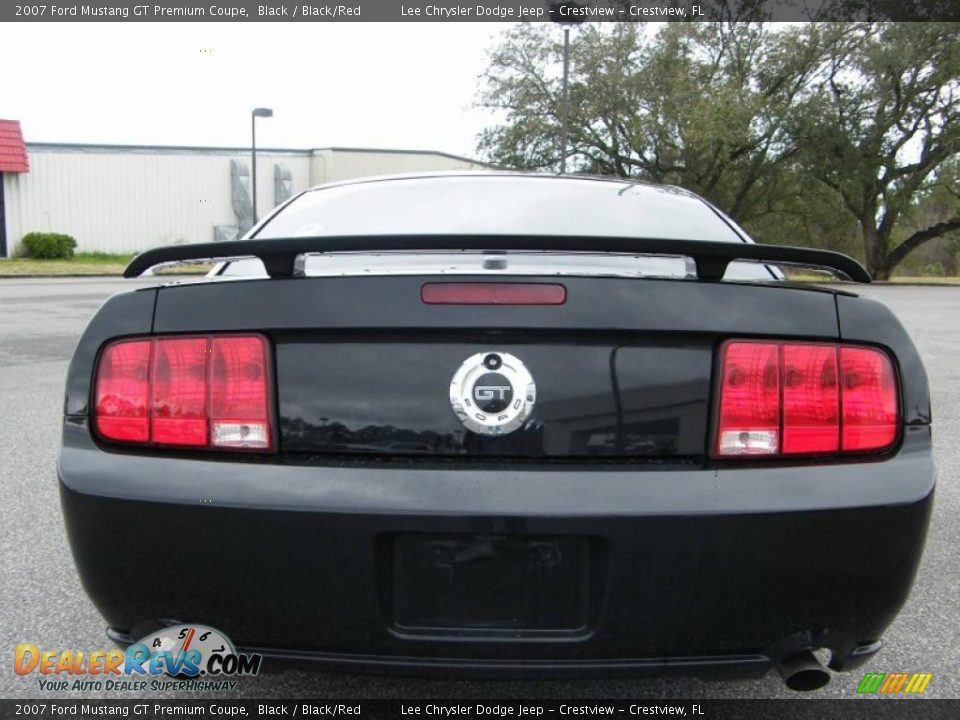 2007 Ford Mustang GT Premium Coupe Black / Black/Red Photo #4