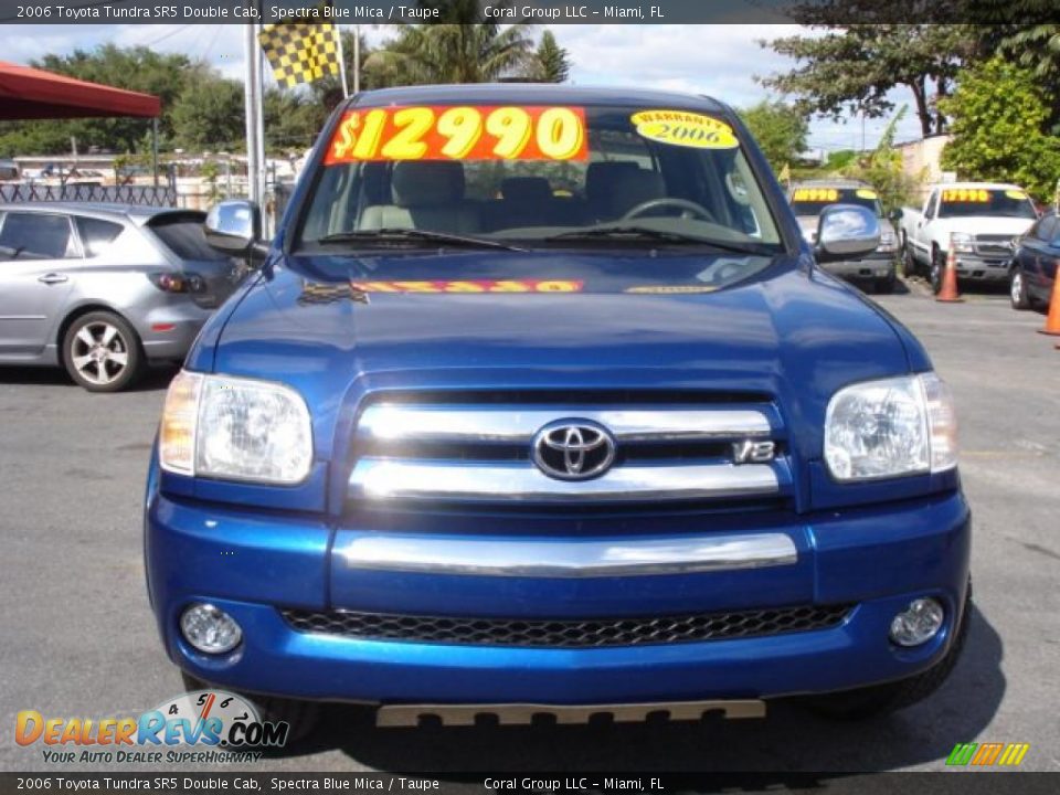 2006 Toyota Tundra SR5 Double Cab Spectra Blue Mica / Taupe Photo #2