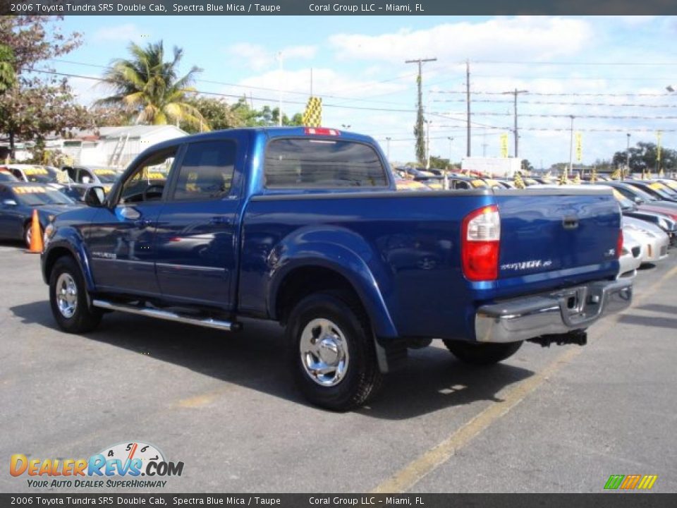 2006 Toyota Tundra SR5 Double Cab Spectra Blue Mica / Taupe Photo #4