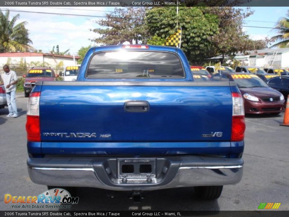 2006 Toyota Tundra SR5 Double Cab Spectra Blue Mica / Taupe Photo #5