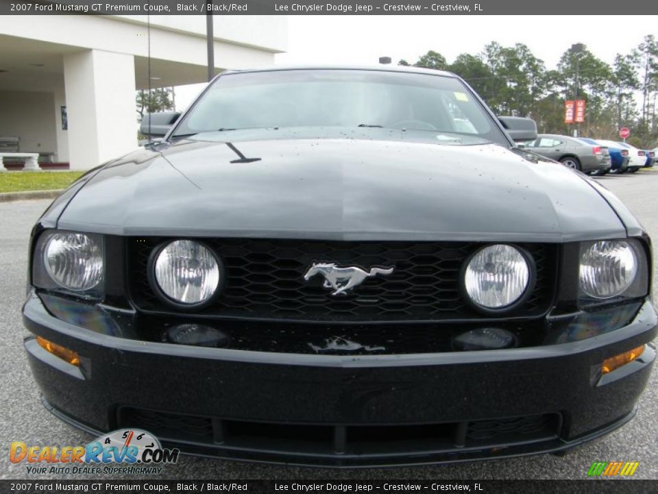 2007 Ford Mustang GT Premium Coupe Black / Black/Red Photo #8
