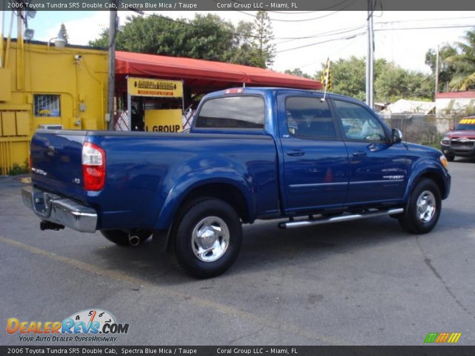 2006 Toyota Tundra SR5 Double Cab Spectra Blue Mica / Taupe Photo #6