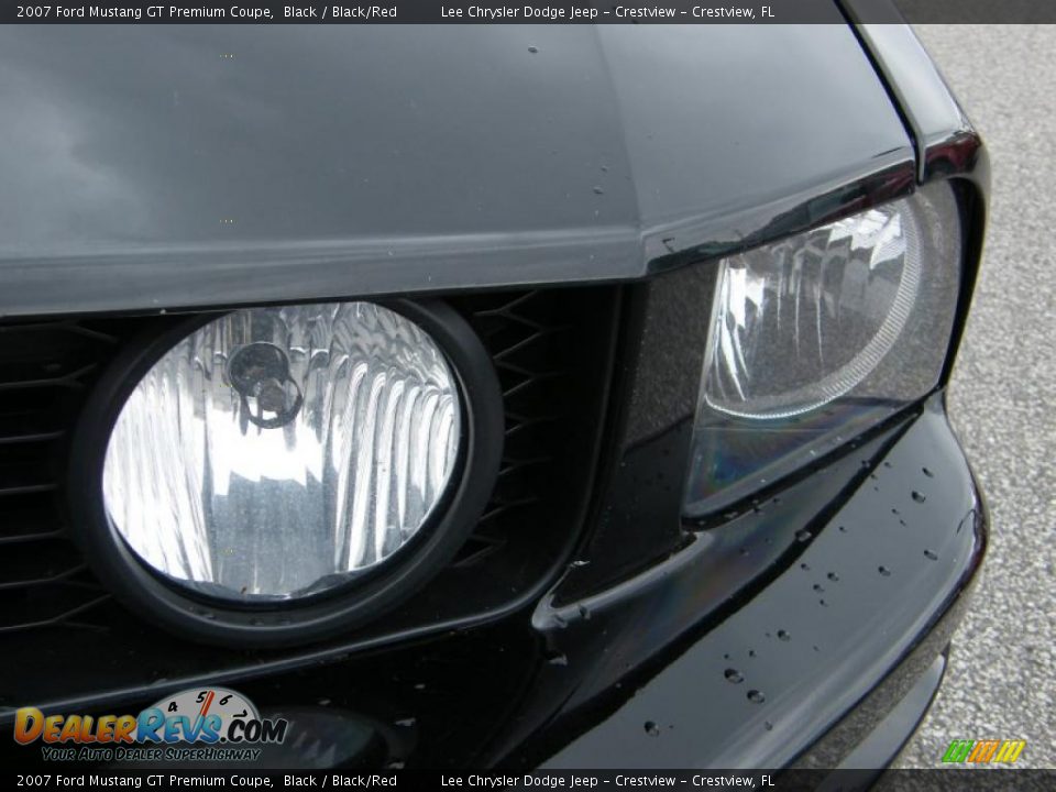 2007 Ford Mustang GT Premium Coupe Black / Black/Red Photo #9
