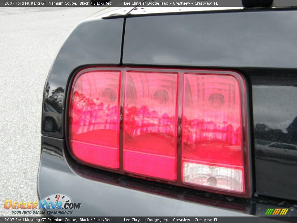 2007 Ford Mustang GT Premium Coupe Black / Black/Red Photo #10