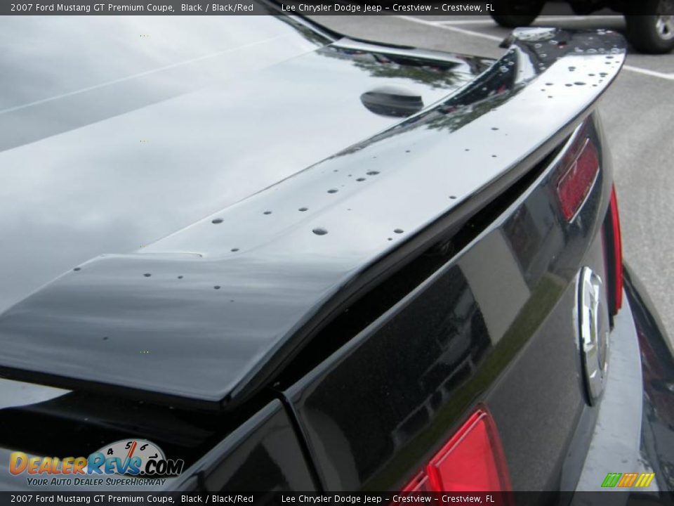 2007 Ford Mustang GT Premium Coupe Black / Black/Red Photo #11