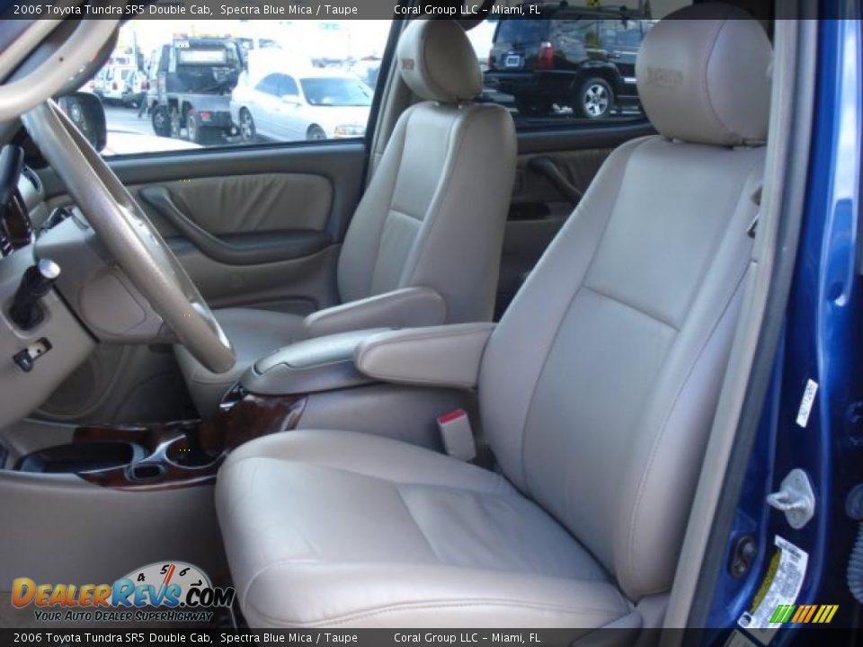 2006 Toyota Tundra SR5 Double Cab Spectra Blue Mica / Taupe Photo #9