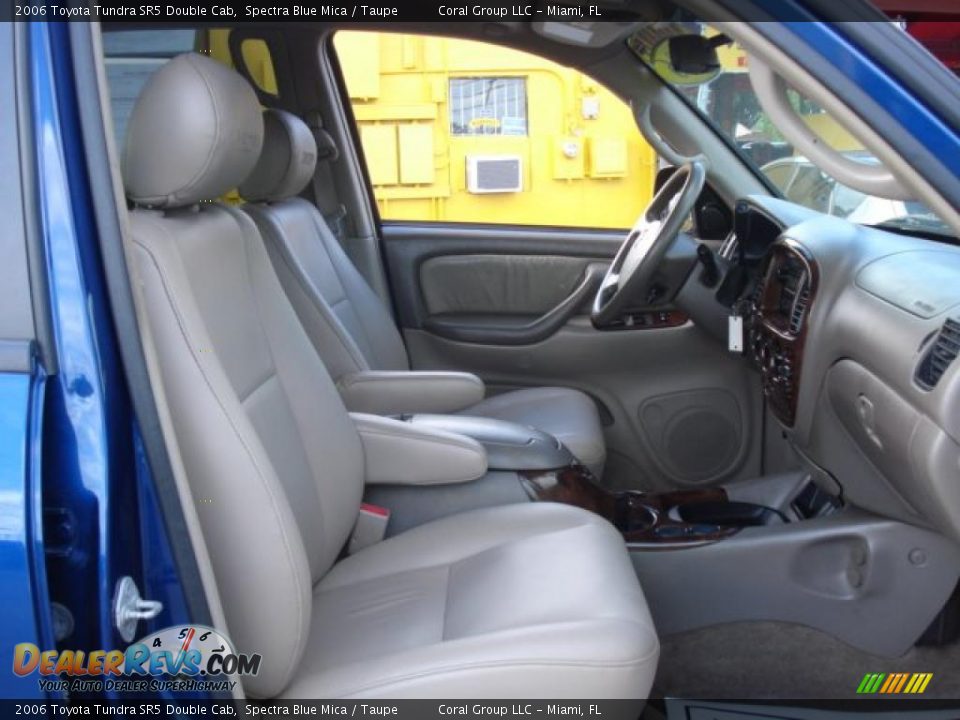 2006 Toyota Tundra SR5 Double Cab Spectra Blue Mica / Taupe Photo #12