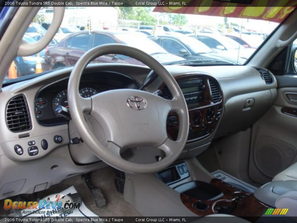 2006 Toyota Tundra SR5 Double Cab Spectra Blue Mica / Taupe Photo #13