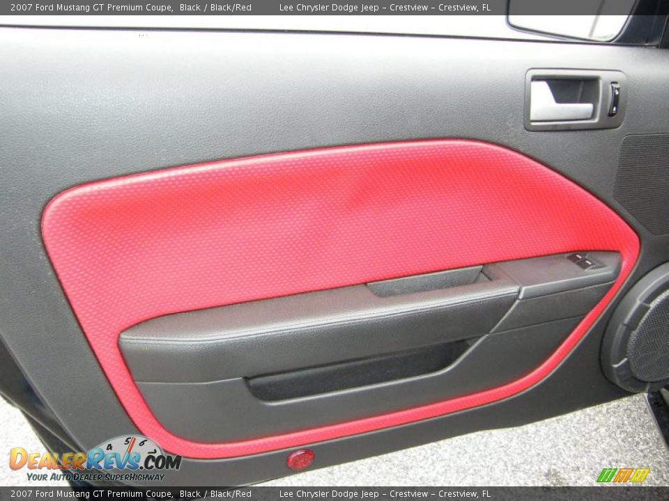 2007 Ford Mustang GT Premium Coupe Black / Black/Red Photo #18