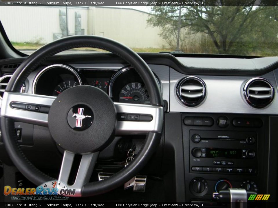 2007 Ford Mustang GT Premium Coupe Black / Black/Red Photo #19