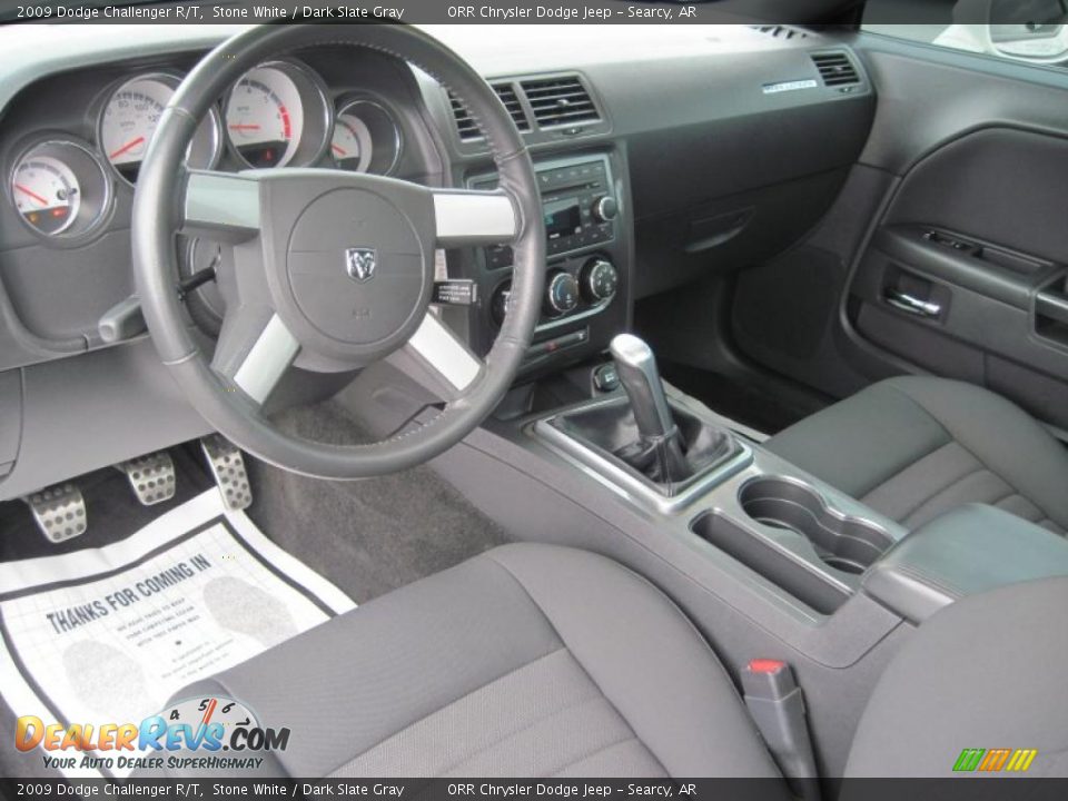 2009 Dodge Challenger R/T Stone White / Dark Slate Gray Photo #8