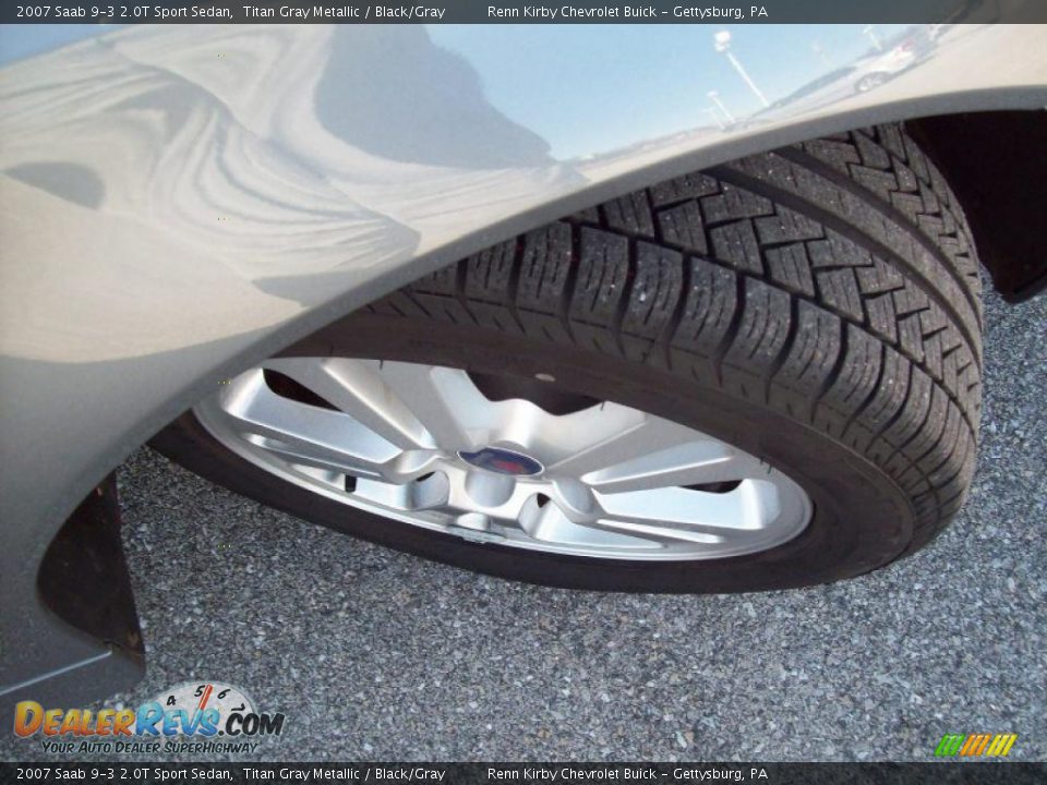 2007 Saab 9-3 2.0T Sport Sedan Titan Gray Metallic / Black/Gray Photo #4
