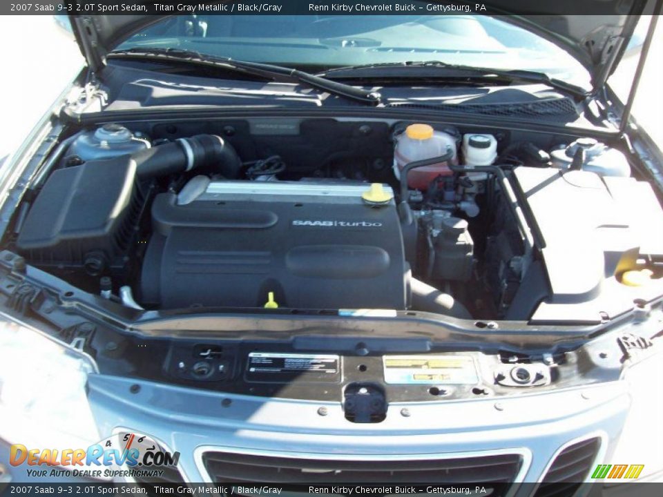 2007 Saab 9-3 2.0T Sport Sedan Titan Gray Metallic / Black/Gray Photo #15